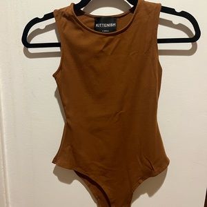 Kittenish Brown Bodysuit - X-Small